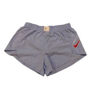 blue nike athletic running shorts